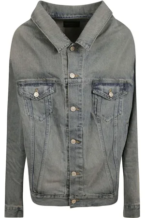 Balenciaga Denim Jackets, female, , XS, Off Shoulder Jacket