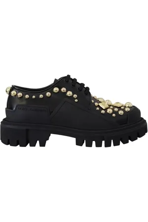 Dolce & Gabbana Laced Shoes, female, , 3 UK, Leather Trekking Derby Shoes