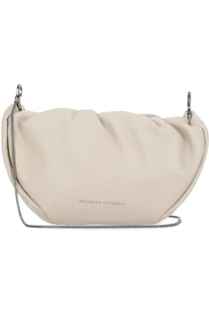 Brunello Cucinelli Cross Body Bags, female, , ONE SIZE, Leather Shoulder Bag with Logo
