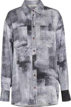 Gestuz Shirts, female, , 2XL, Denim Shirt with Long Sleeves