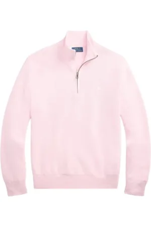 Ralph Lauren Turtlenecks, male, , XS, Honeycomb Knit Half-Zip Jumper