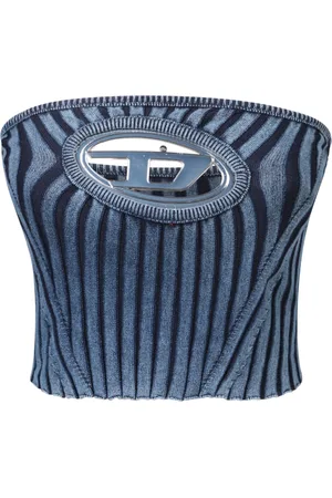 Diesel Sleeveless Tops, female, , M, Bandeau Topwear Stylish Cotton