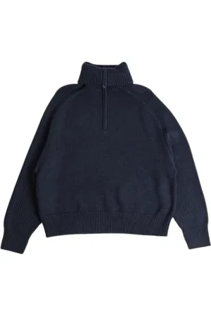 STUDIO NICHOLSON Turtlenecks, male, , L, Navy Knit Jumper