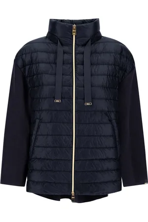 HERNO Winter Jackets, female, , XL, Navy Drawstring Coat
