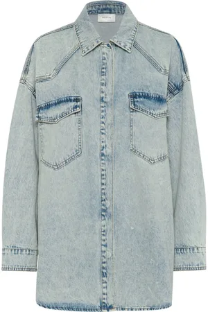 Gestuz Denim Shirts, female, , S, Denim Shirt with Large Chest Pockets