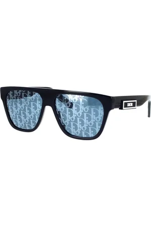 Dior Sunglasses, unisex, , 57 MM, Urban rectangular sunglasses with blue lenses