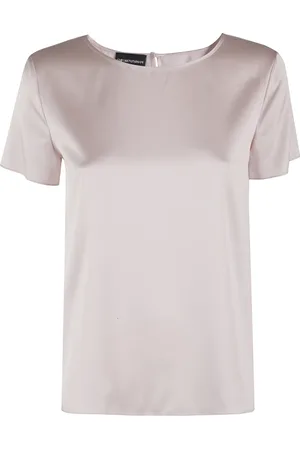 Emporio Armani Blouses, female, , L, Silk Satin Blouse Short Sleeve