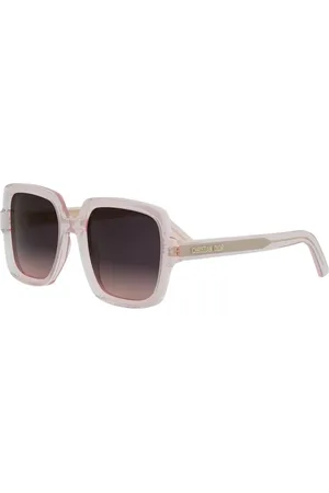 Dior Sunglasses, female, , 54 MM, Elegant Oversized Square Sunglasses in Transparent and Blue Gradient Lenses