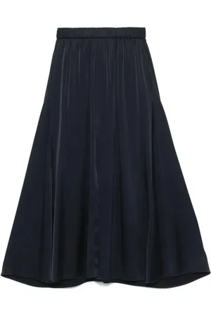 FORTE FORTE Midi Skirts, female, , S, Silk Skirt in Abyss