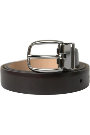 Dolce & Gabbana Belts, male, , 110 CM, Elegant Leather Belt with Striking Buckle