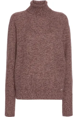 Kiton Burgundy Speckle-Knit Jumper