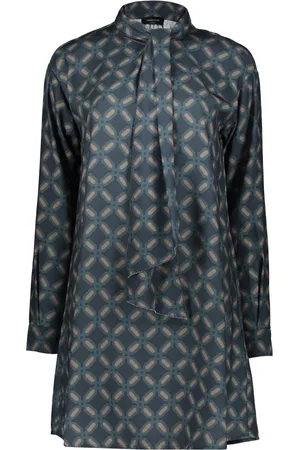 Fabiana Filippi Short Dresses, female, , 7 UK, Geometric Jacquard Dress with Front Bow