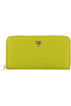 Fracomina Yellow Eco-Leather Zip Around Wallet