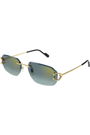 Cartier Sunglasses, unisex, , 58 MM, Elegant Sunglasses with Green Lenses