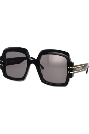 Dior Modern Square Sunglasses with Gold Accents