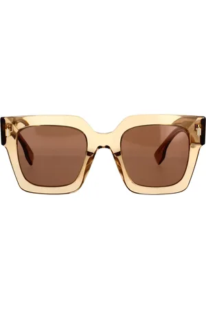 Fendi Square Sunglasses with Brown Lenses