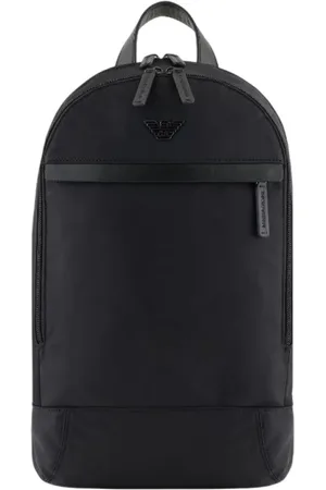 Emporio Armani Backpacks, male, , ONE SIZE, Nylon Backpack with Eagle Plaque