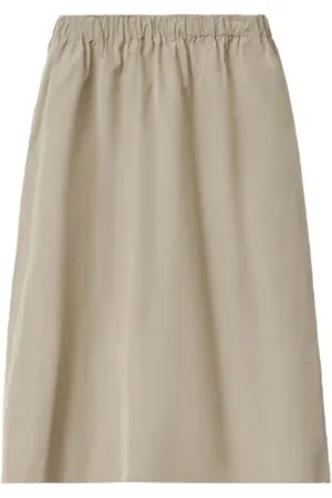 Fabiana Filippi Grey Faille Skirt with Elastic Waist