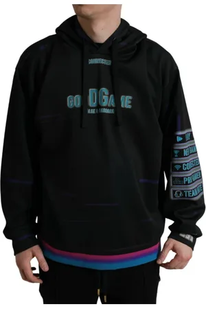 Dolce & Gabbana Hoodies, male, , 4XL, Elegant Graphic Hoodie