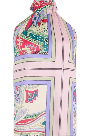 Liu Jo Satin Scarf Print Top