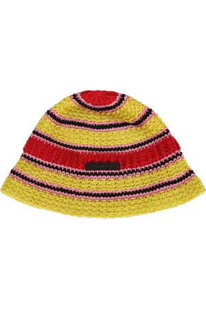 Stella McCartney Striped Cotton Crochet Beanie