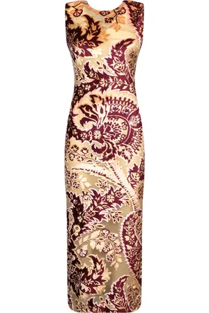 Etro Velvet Tattoo Sleeveless Dress
