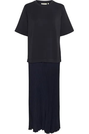 INWEAR Plisse Dress with Wide Sleeves