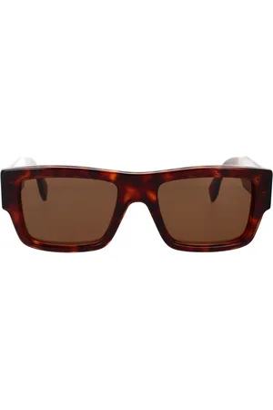 Fendi Sunglasses, unisex, , 53 MM, Rectangular Sunglasses with Double F Logo