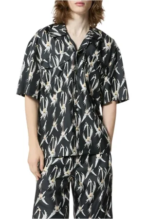 John Richmond Short Sleeve Shirts, male, , XL, Dynamic Graphic Casual Shirt