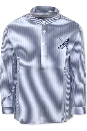 Dondup Striped Mandarin Collar Shirt