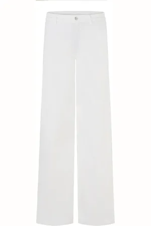 Cambio Wide Jeans, female, , XL L33, Frill Side Straight Leg Jeans