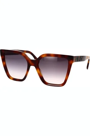 Fendi Geometric Glamour Sunglasses with Purple Lenses