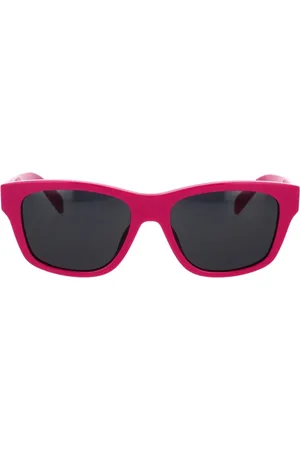 Céline Geometric Sunglasses with Magenta Frame