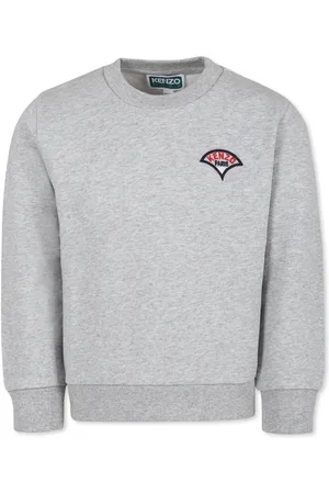 Kenzo Seigaiha Print Grey Sweatshirt