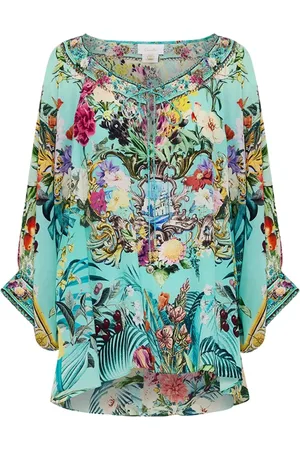 Camilla Blouses, female, , ONE SIZE, Silk Blouse Gardens of Queluz