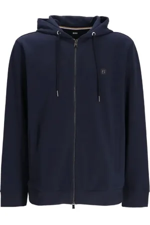 HUGO BOSS Zip-throughs, male, , S, Dark Sweatshirt Stylish Design