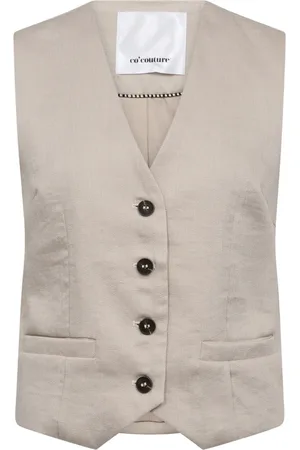 Co`Couture Vests, female, , XS, Elegant Vest Blazer in Walnut