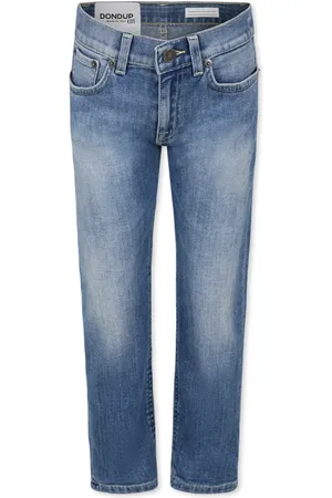Dondup Jeans, male, , 8 Y, Denim Jeans with Metal Logo