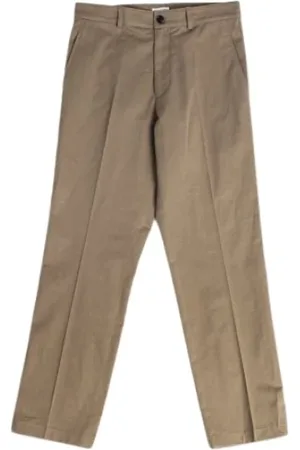 Burberry Chinos, male, , M, Slim Fit Chino Trousers with Equestrian Embroidery