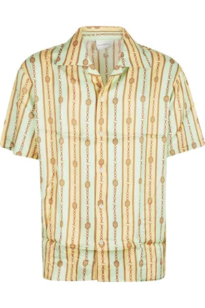 Drôle de Monsieur Short Sleeve Shirts, male, , M, Short Sleeve Shirt with Bijoux Style