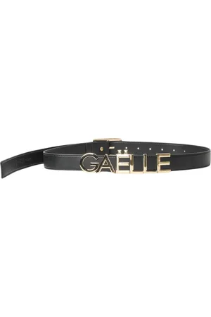 GAËLLE Belts, female, , ONE SIZE, Gold Letter Belt with Eco-leather