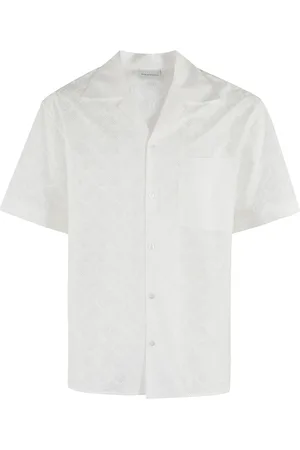 Drôle de Monsieur Short Sleeve Shirts, male, , S, Embroidered Tapestry Shirt Short Sleeve
