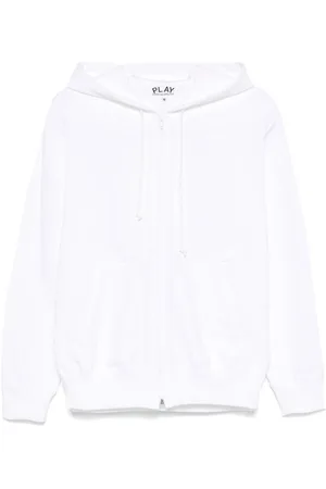Comme des Garçons Hoodies, male, , M, Red Knit Sweatshirt Emblem