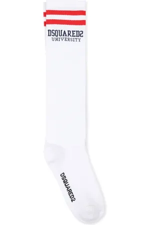 Dsquared2 Socks & Tights, unisex, , M, Terry Socks with Red Stripes