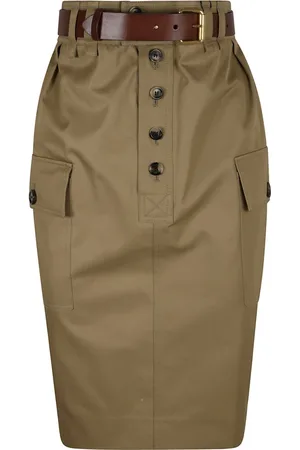Saint Laurent Cassandre Midi Skirt