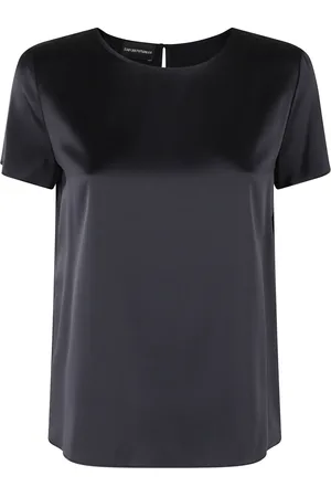 Emporio Armani Blouses, female, , S, Short-sleeved Silk Satin Blouse