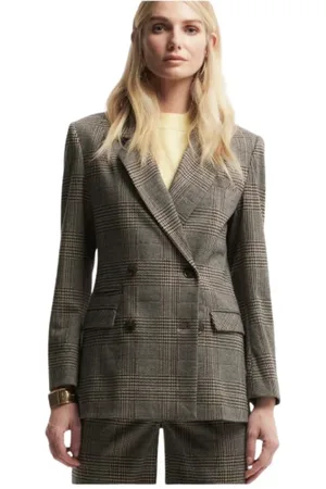 Kocca Blazers, female, , S, Tartan Double-Breasted Blazer Noah
