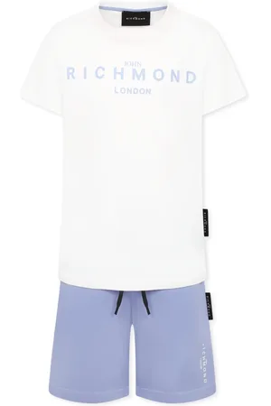 John Richmond Black Cotton Sports Suit Set