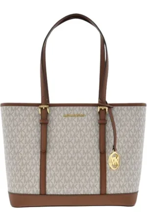 Michael Kors Vanilla Logo Print Tote Bag