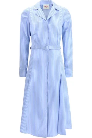 Crida Milano Shirt Dresses, female, , M, Striped chemisier dress with lapel